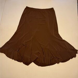 Cato Chocolate Brown A-Line Skirt
